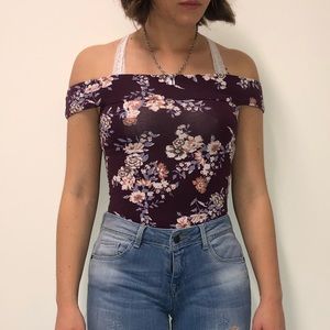 Free People Floral Bodysuit